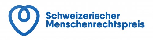 Schweizerischer Menschenrechtspreis Logo 300ppi blau auf weiß